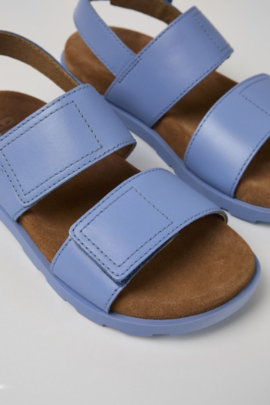 Camper Sandalo Con Due Cinturini In Pelle Blu | Sandali