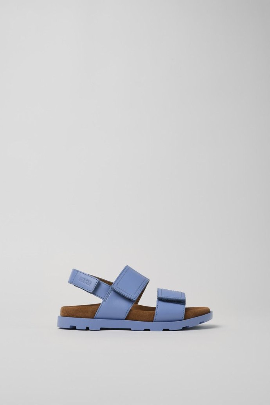 Camper Sandalo Con Due Cinturini In Pelle Blu | Sandali