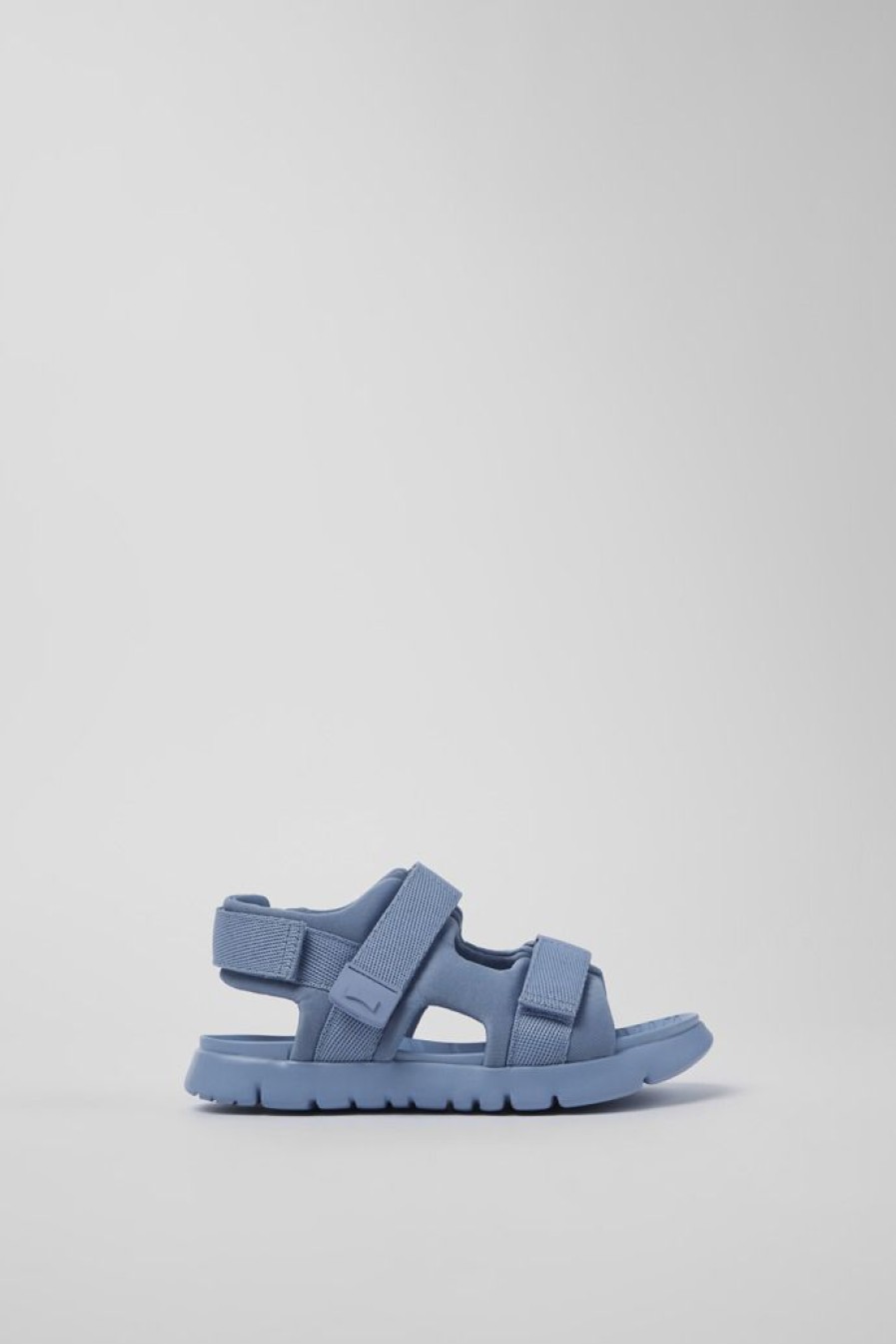 Camper Sandalo Con Due Cinturini In Tessuto Blu | Sandali