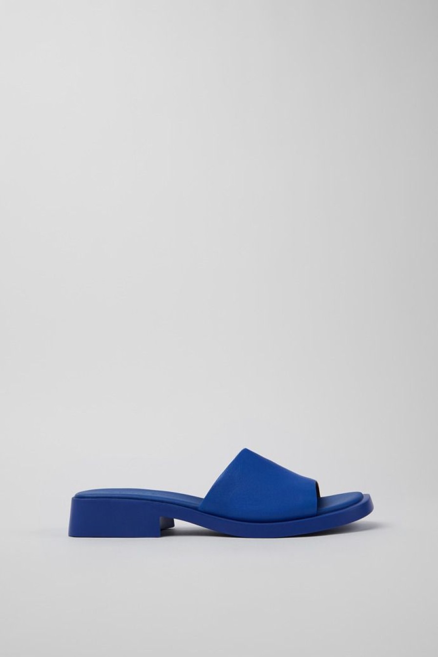 Camper Ciabatta Da Donna In Pelle Blu | Sandali