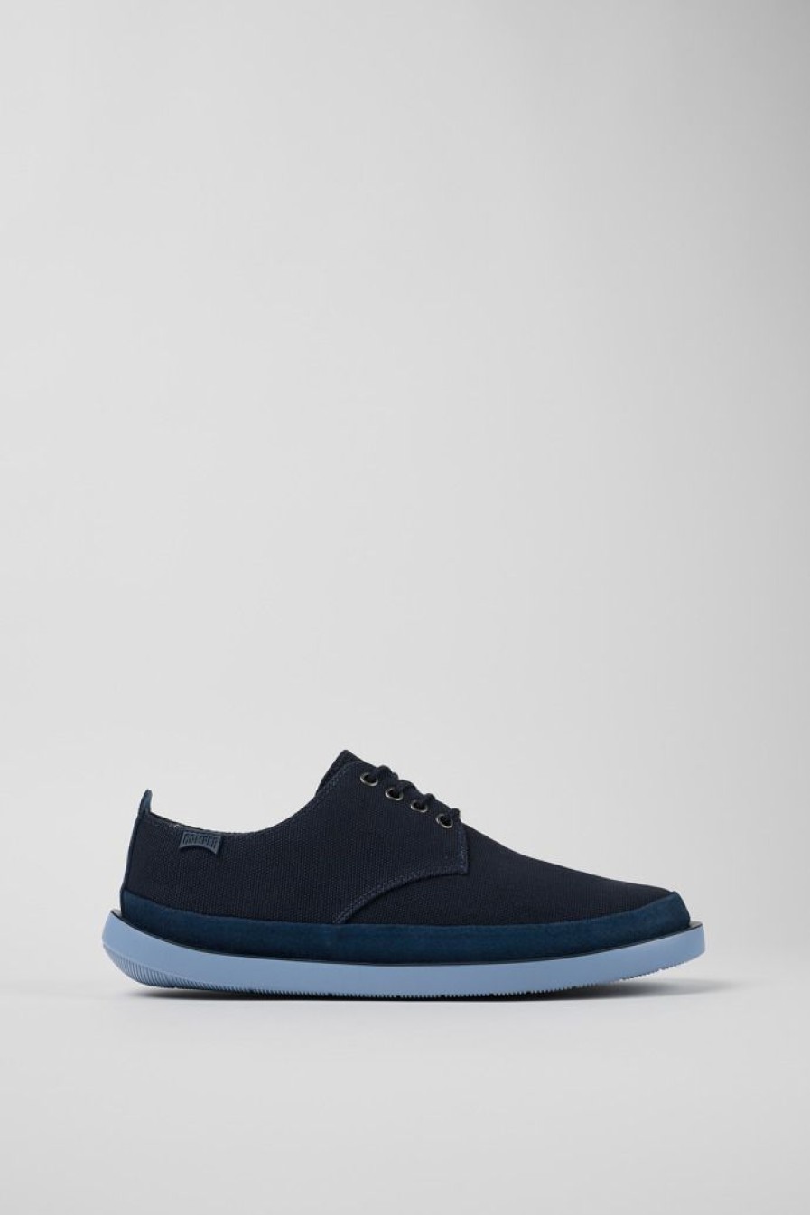 Camper Blucher Da Uomo In Tessuto/Nabuk Blu | Sneaker