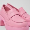 Camper Mocassino Da Donna In Pelle Rosa | Sandali