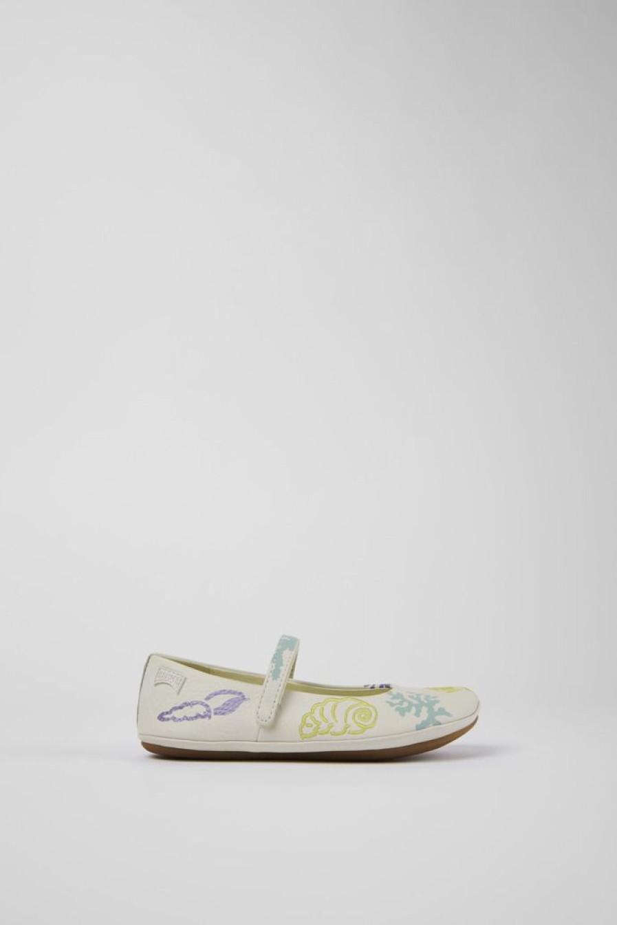 Camper Mary Jane In Pelle Bianca | Ballerine