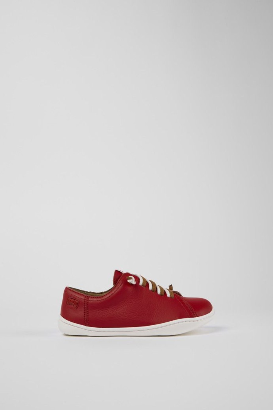 Camper Slip-On In Pelle Rossa | Stringate