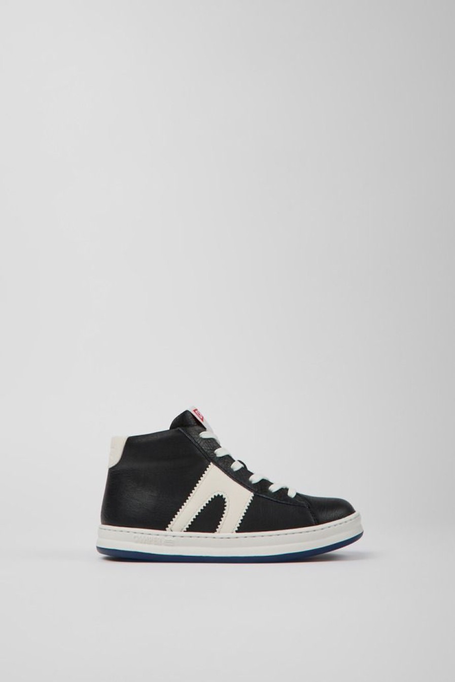 Camper Sneaker Da Bambini In Pelle Nera E Bianca | Sneaker