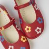 Camper Ballerina Per Bambini In Pelle Rossa | Ballerine