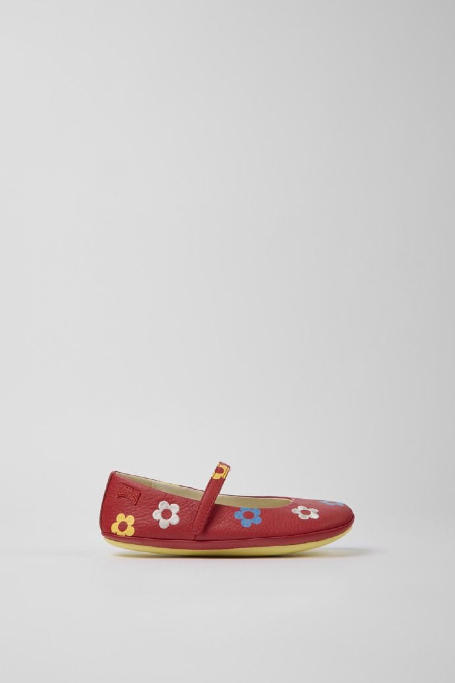 Camper Ballerina Per Bambini In Pelle Rossa | Ballerine