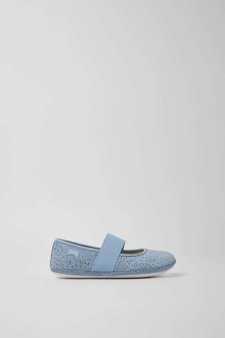 Camper Ballerina Per Bambini In Nabuk Blu | Ballerine