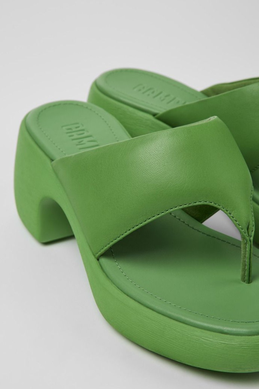 Camper Sandalo Da Donna In Pelle Verde | Sandali