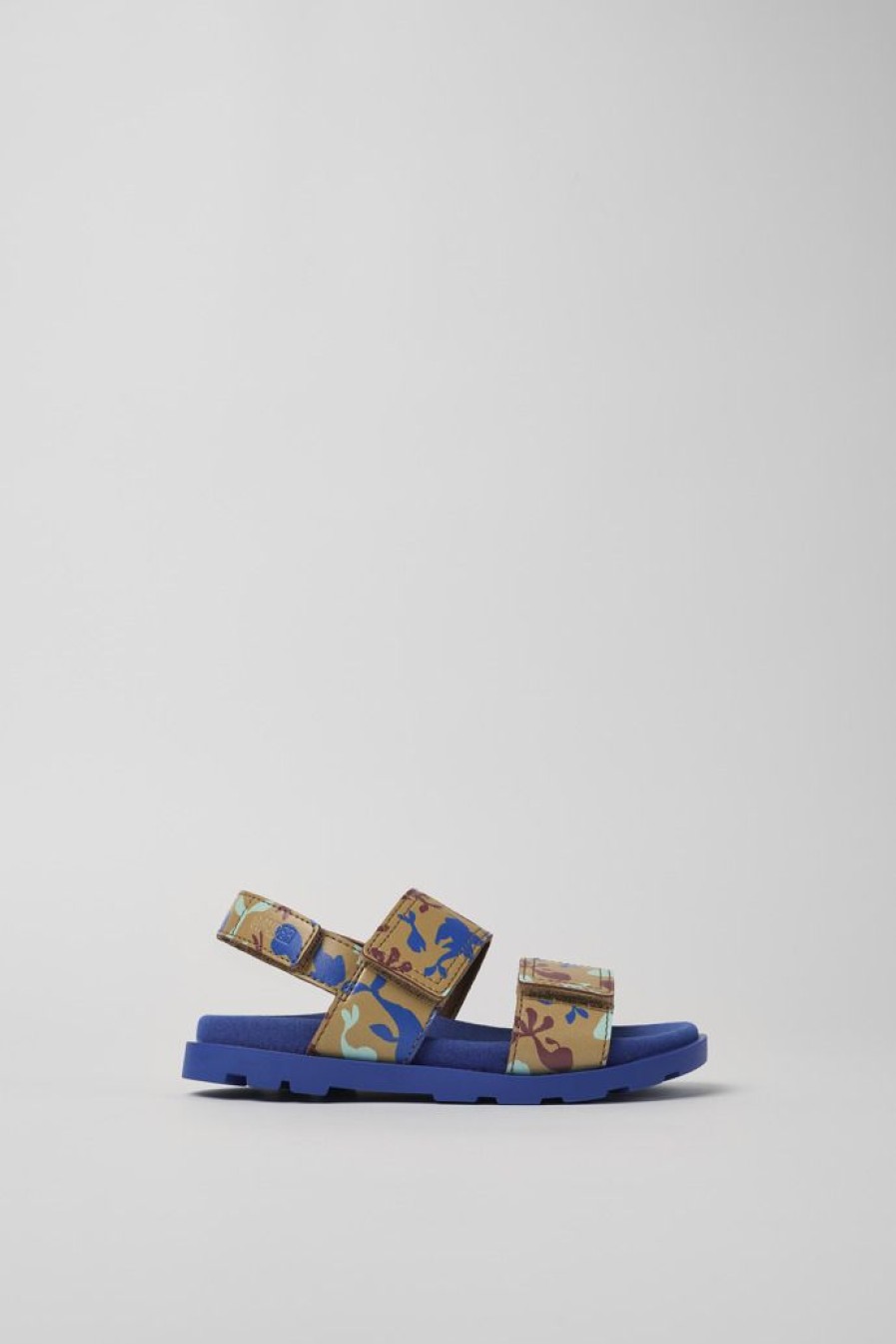 Camper Sandalo Con Due Cinturini In Pelle Multicolore | Sandali