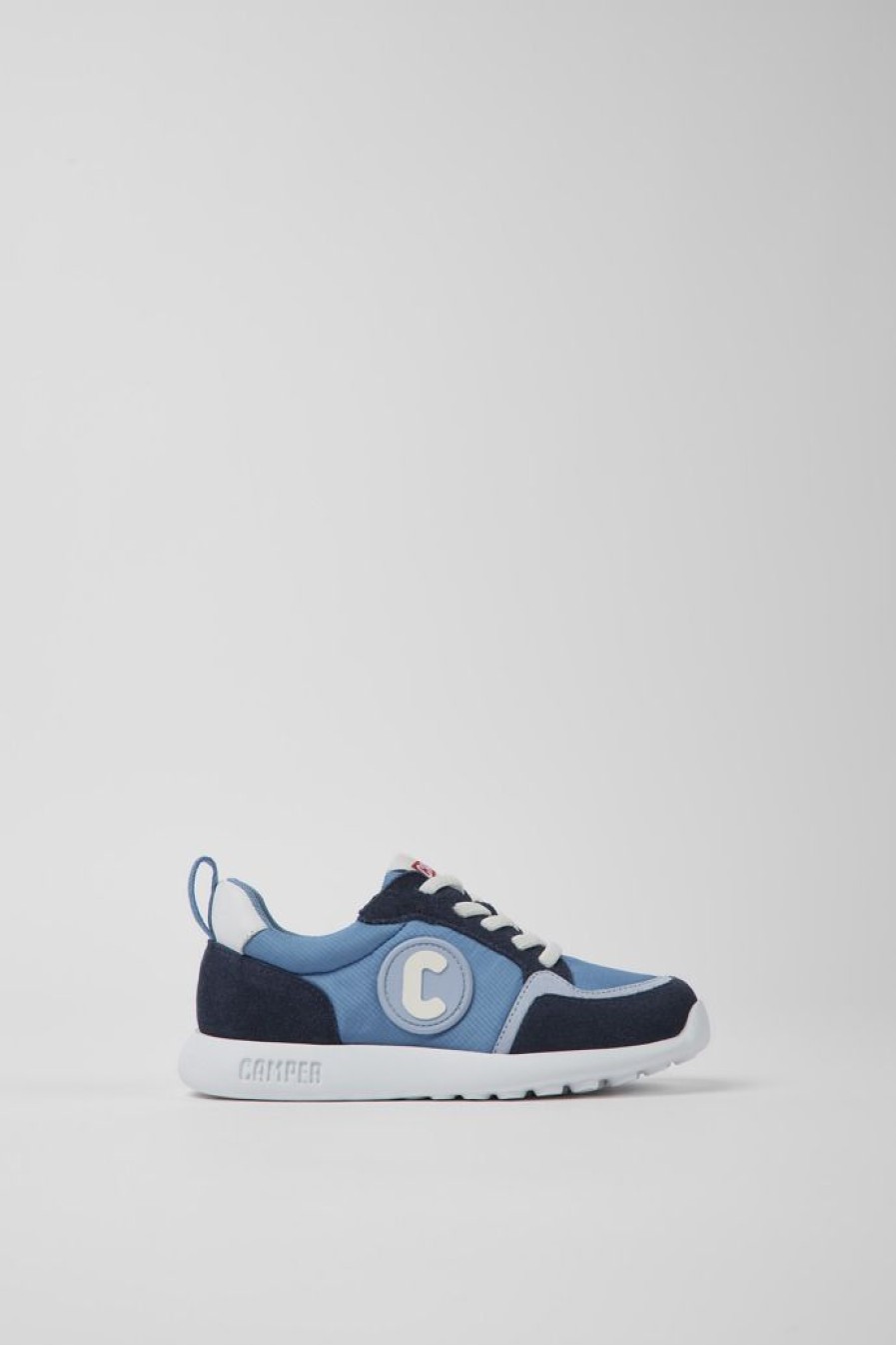 Camper Sneaker Per Bambini In Nabuk E Tessuto Blu | Sneaker