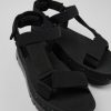 Camper Sandalo Da Donna In Pet Riciclato Nero | Sandali