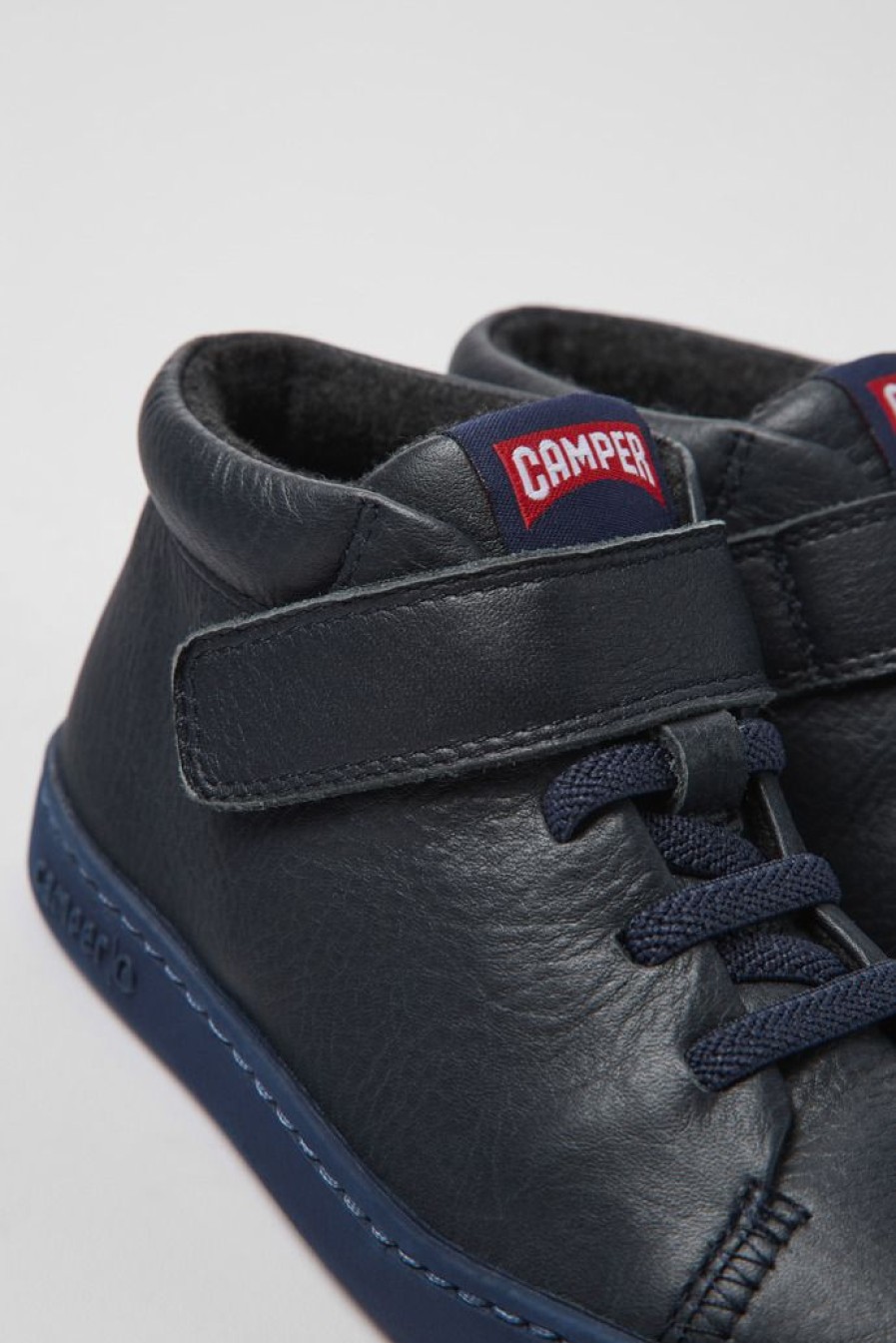 Camper Stivaletto Da Bambini In Pelle Blu | Sneaker