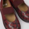 Camper Mary Jane Da Bambini In Pelle Bordeaux | Ballerine