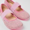 Camper Ballerina Per Bambini In Nabuk Rosa | Ballerine