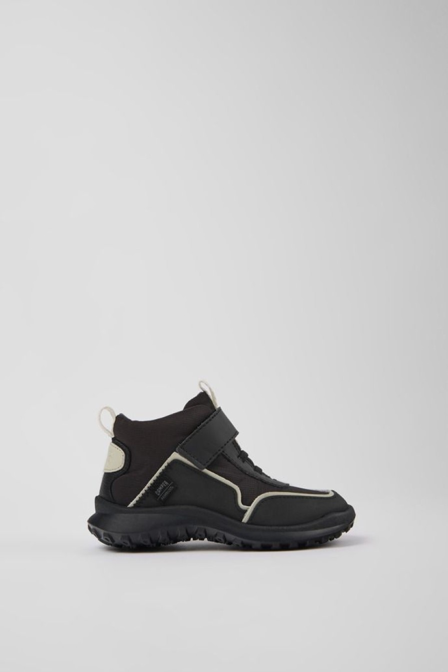 Camper Stivaletto Da Bambini In Pelle E Tessuto Nero | Sneaker