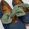 Camper Ballerina Da Bambini In Pelle Blu E Verde | Ballerine