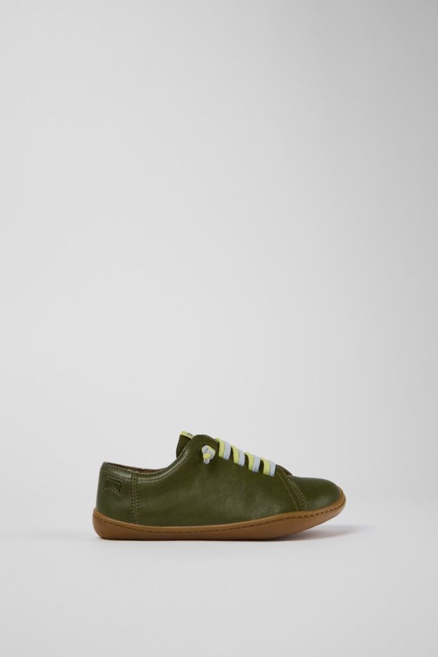 Camper Slip-On In Pelle Verde | Stringate