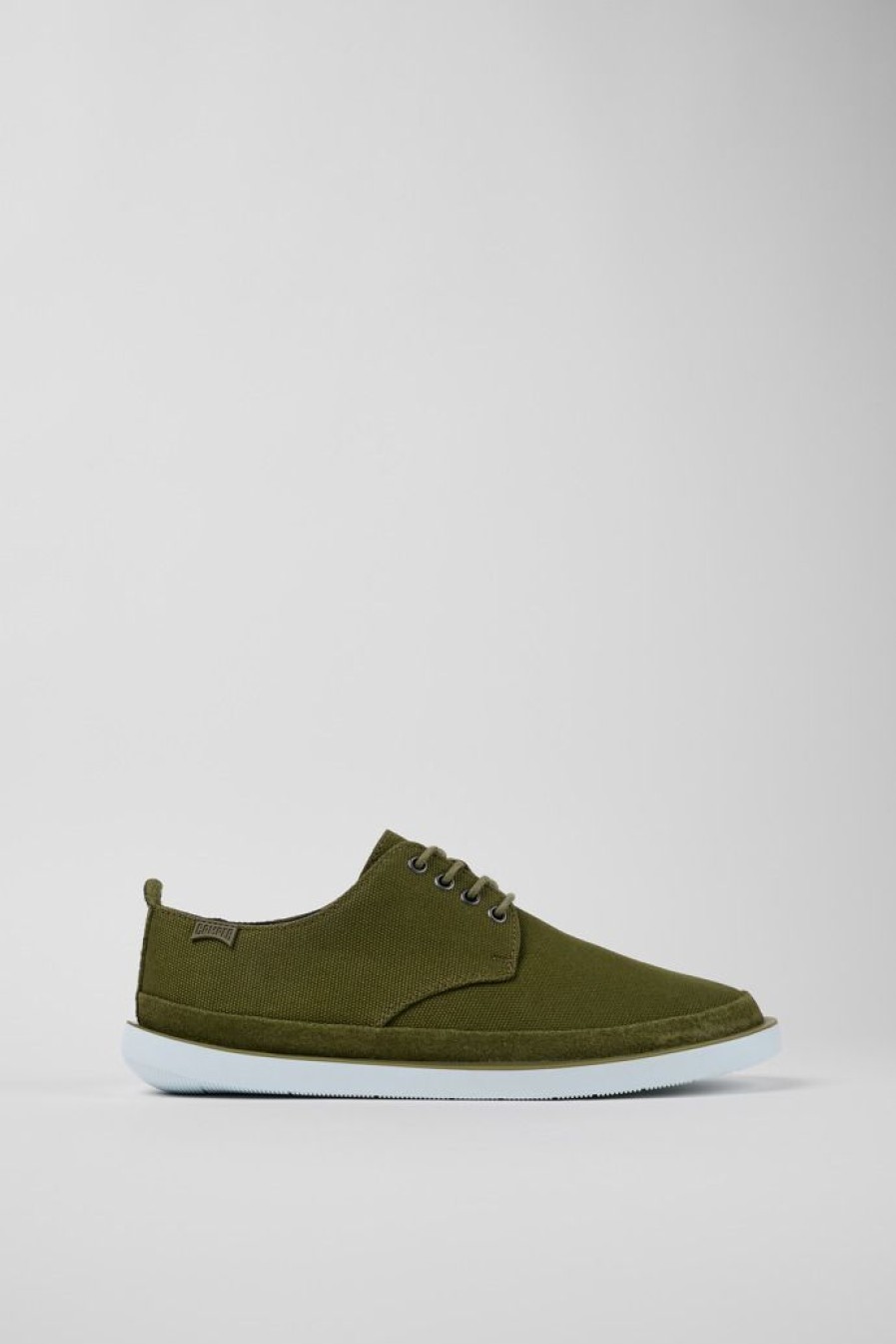 Camper Blucher Da Uomo In Tessuto/Nabuk Verde | Sneaker