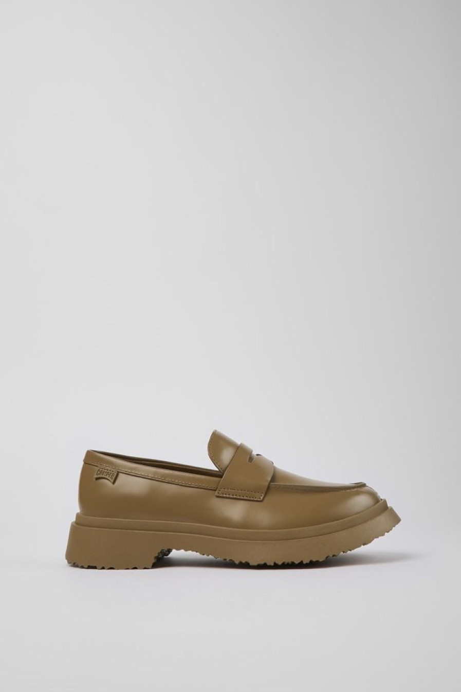 Camper Mocassino Da Donna In Pelle Marrone | Sandali