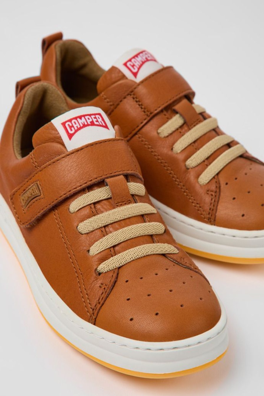 Camper Sneaker Per Bambini In Pelle Marrone | Sneaker