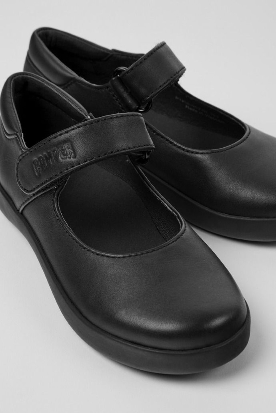 Camper Scarpa Da Bambini In Pelle Nera | Ballerine