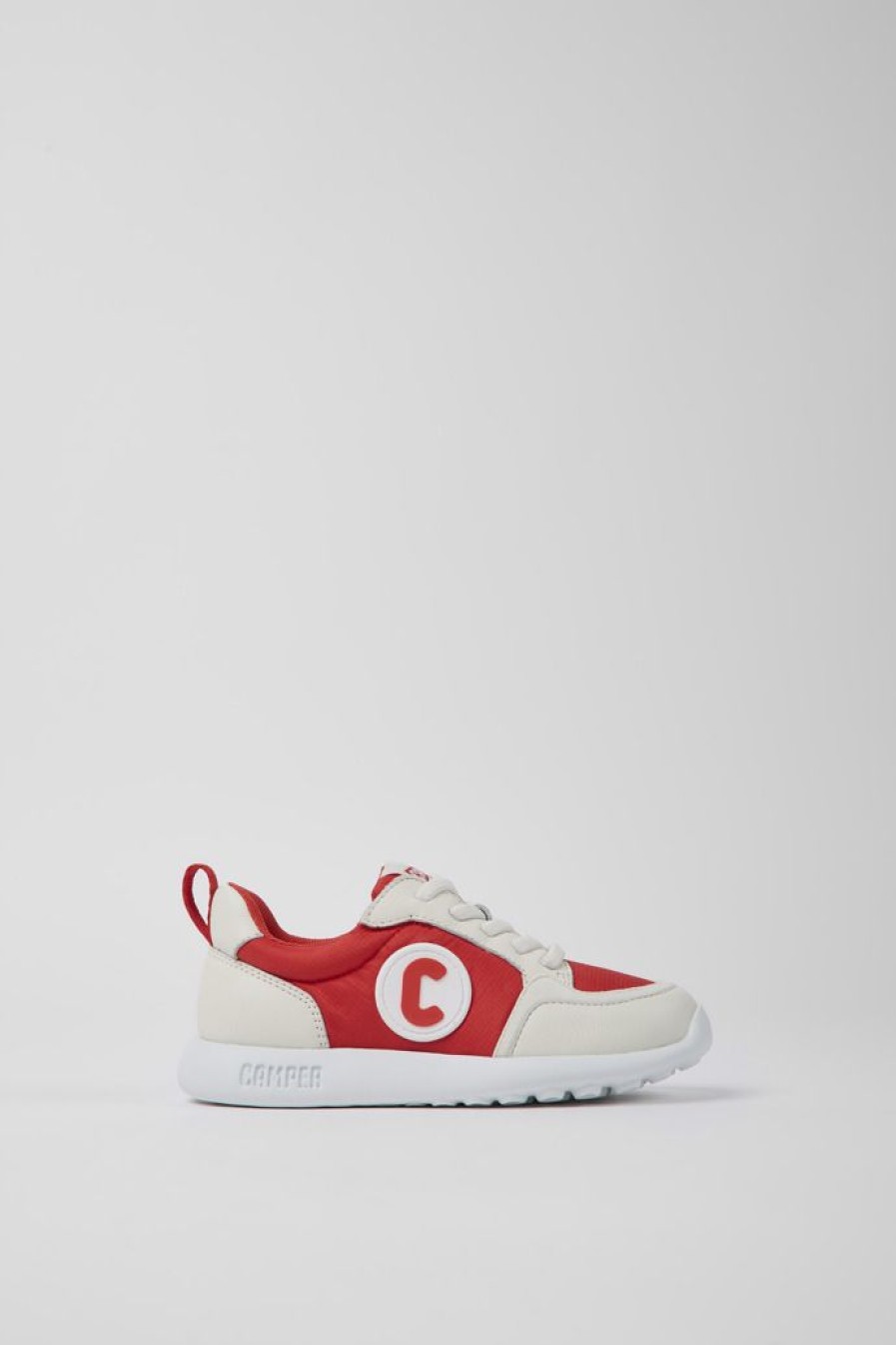 Camper Sneaker Per Bambini In Tessuto Rossa E Bianca | Sneaker