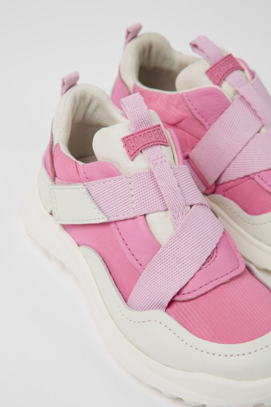 Camper Sneaker Per Bambini In Tessuto E Pelle Rosa | Sneaker