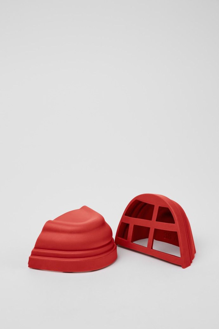 Camper Punta Per Stivale In Materiale Sintetico Rossa | Junction Toe Caps