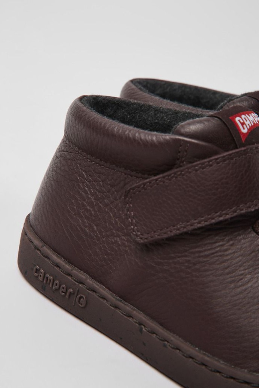 Camper Stivaletto Da Bambini In Pelle Bordeaux | Sneaker